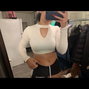 Cute white crop top